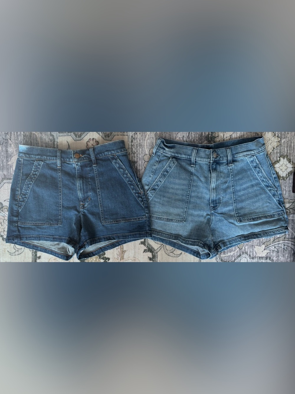 ✨ Lot of 2 J Crew Factory Utility Denim Shorts WORN ONCE ✨